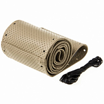 Оплетка SKYWAY Corset M (370-390мм) Бежевая экокожа